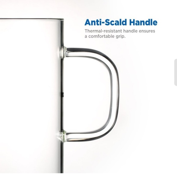 Ecooe Borosilicate Glass Tea Infuser Cup with Lid 16.9oz. - Picture 6 of 8